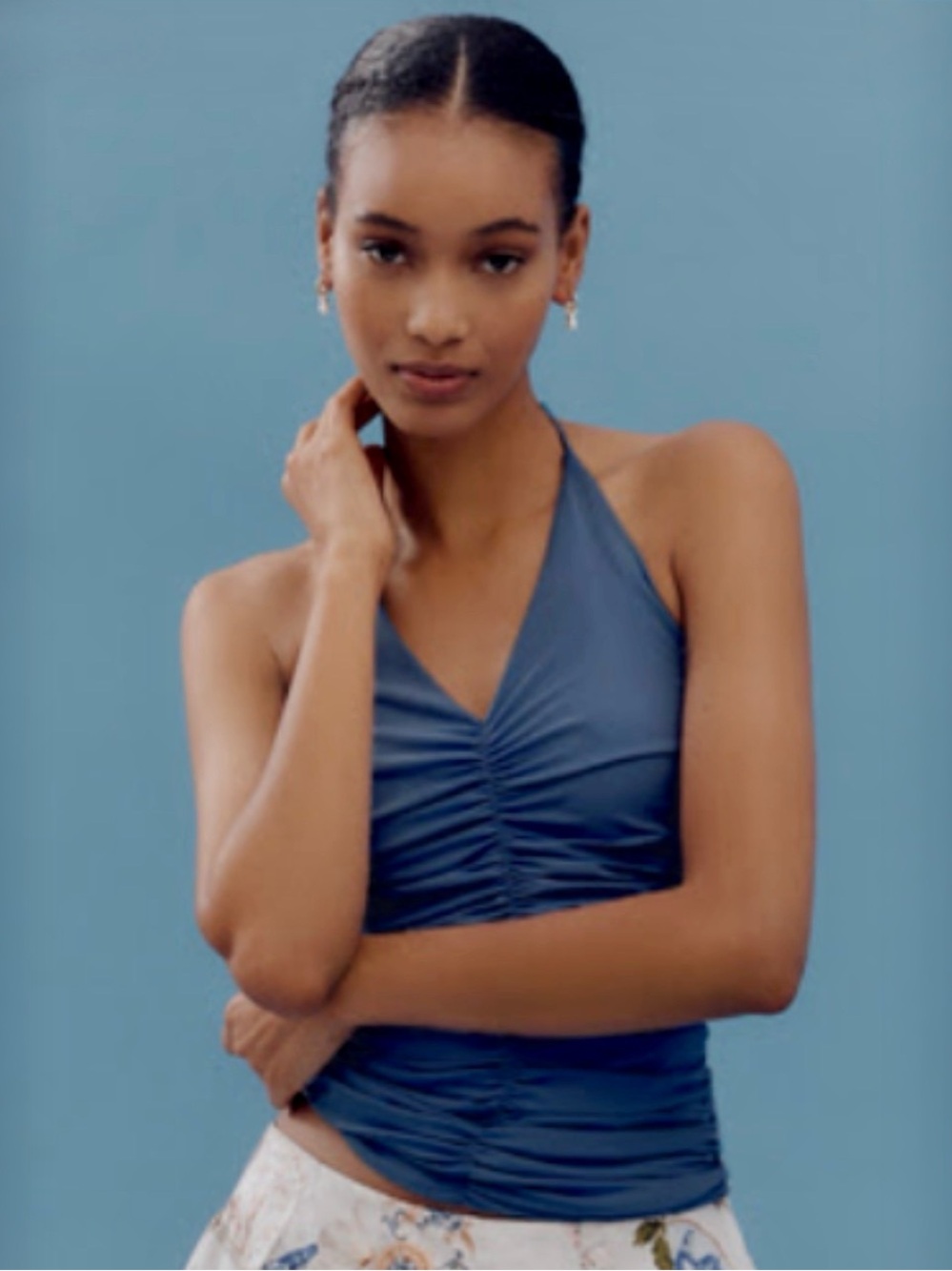 Brand New MAEVE RUCHED HALTER TANK TOP